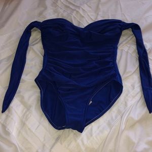 Royal Blue Ruffled One Piece